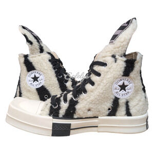 Converse x DRKSHDW TURBODRK Chuck 70 High Top Black White Zebra Sneaker Womens 6